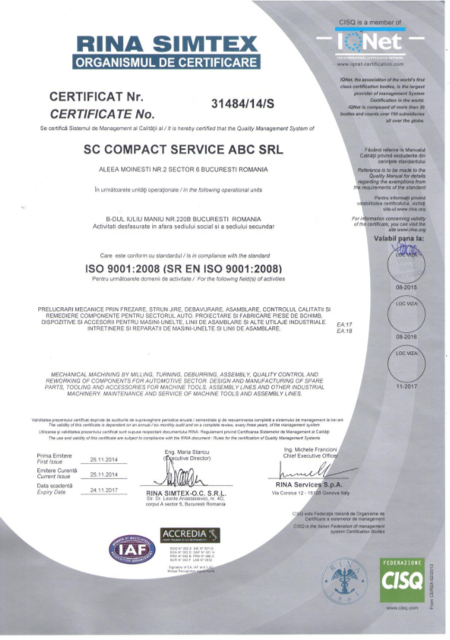 ISO 9001 ro